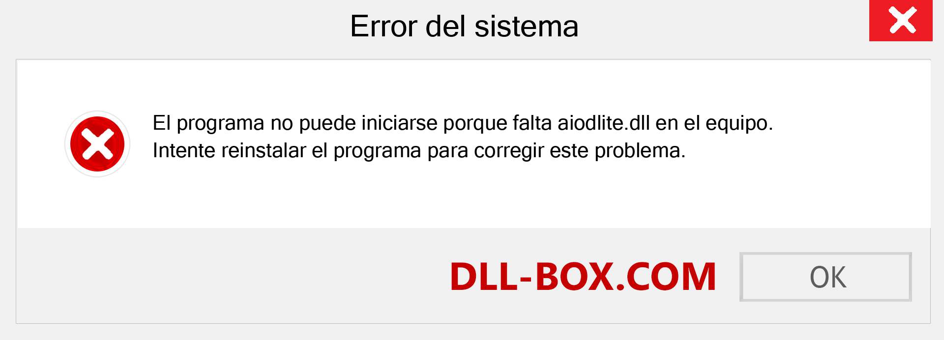 ¿Falta el archivo aiodlite.dll ?. Descargar para Windows 7, 8, 10 - Corregir aiodlite dll Missing Error en Windows, fotos, imágenes